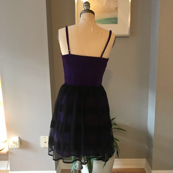 Purple Bustier with Black Tulle Dress - Picture 4 of 4